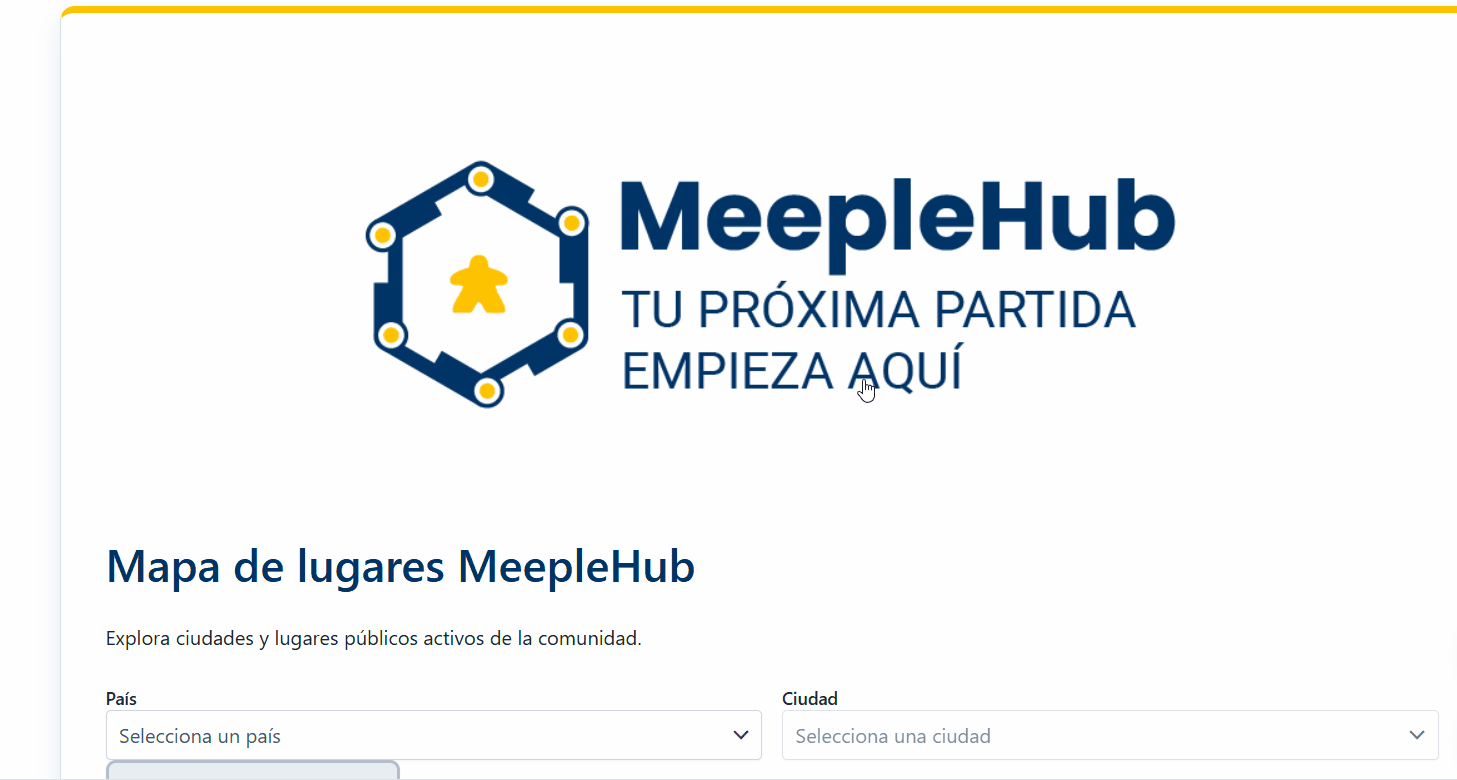 Ejemplo de cómo seleccionar una ciudad en el mapa
